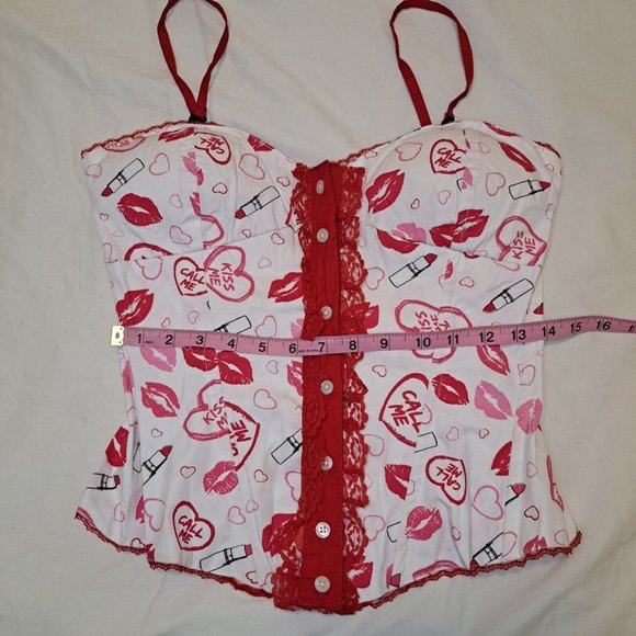 Dead Threads Date Night Flirty Blouse Valentines Womens Top Size M - Picture 13 of 16